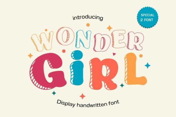 Wonder Girl: A Playful Font for Romantic Designs
